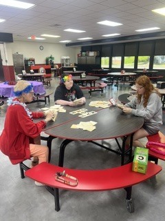 staff and families celebrate alop family night