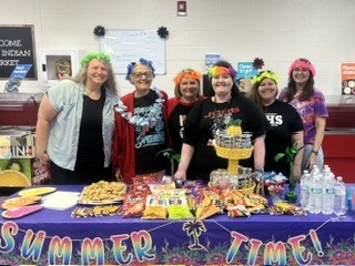 staff and families celebrate alop family night