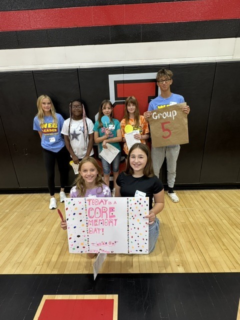 5th grade student with their web leader groups