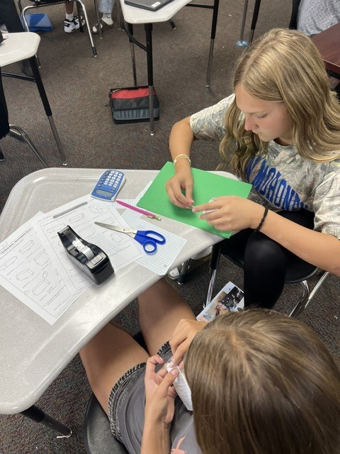 math students learning about area