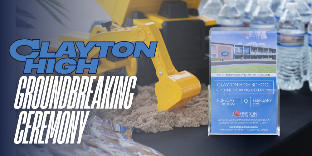 Clayton High Groundbreaking ceremony programs sit on a table.