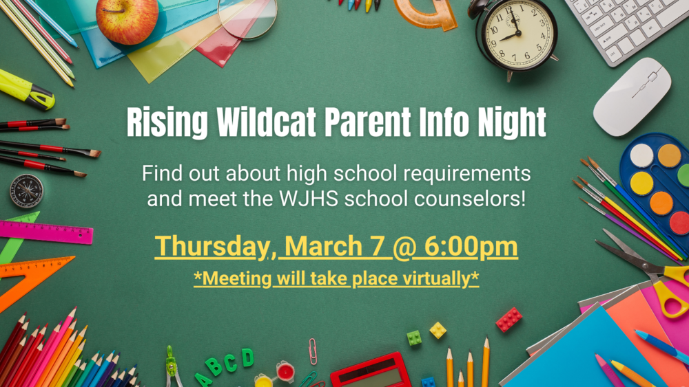 WJHS Rising Wilcadt Parent Info Night Benson Middle School