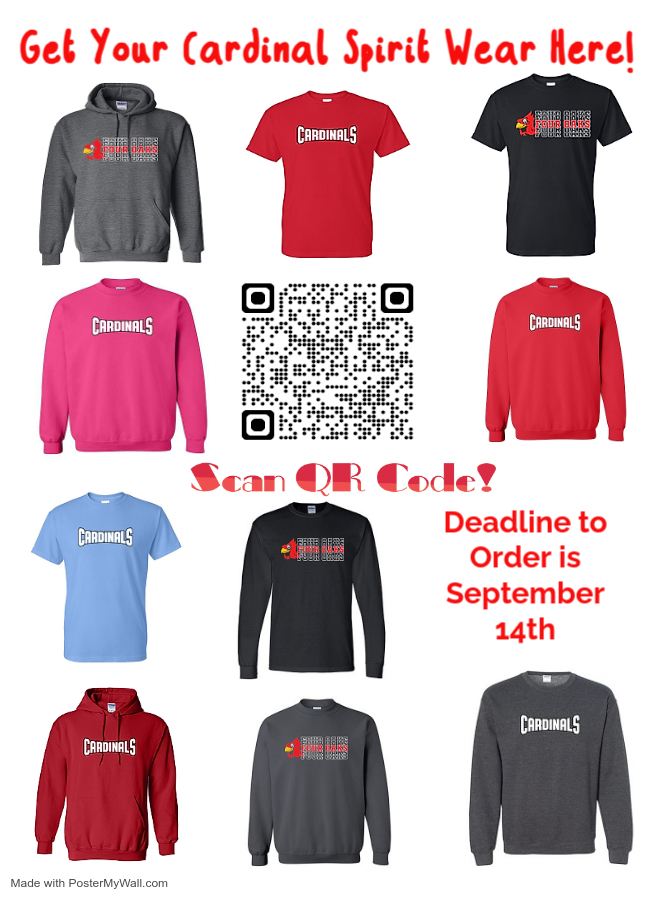 cardinal spirit wear shirt options
