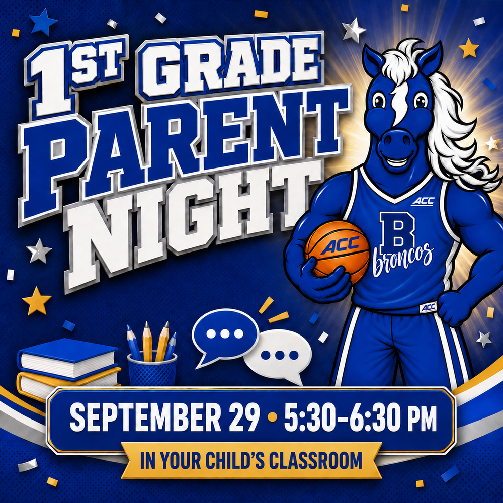 1st grade parent night 9/29 5:30-6:30pm