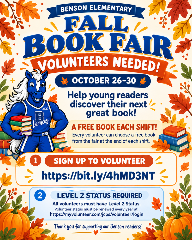Book Fair Volunteers Needed