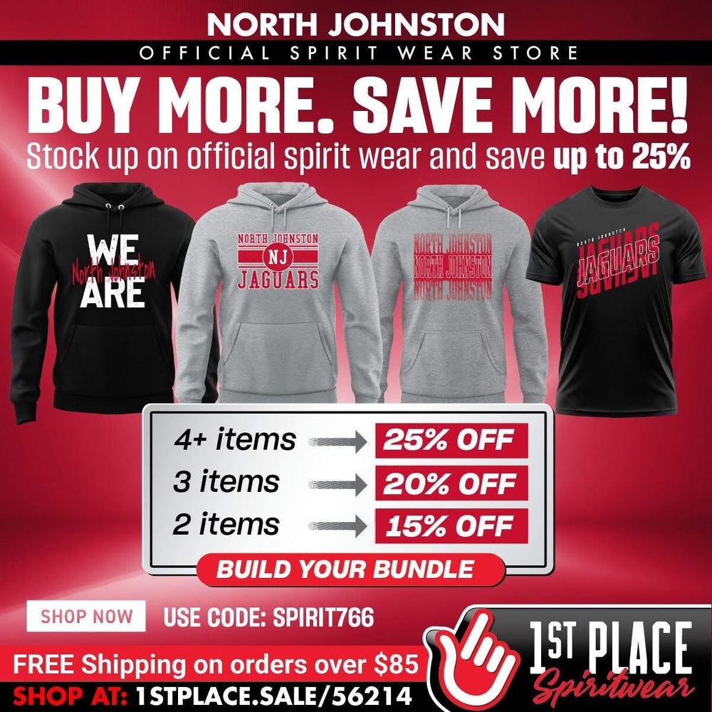 pictures of NJMS spirit wear and title buy more save more