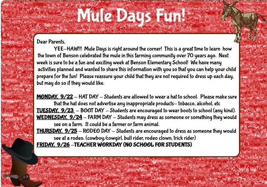 Mule Day Spirit Week