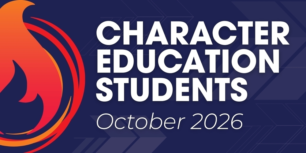 Graphic that says Character Education Students for October 2026