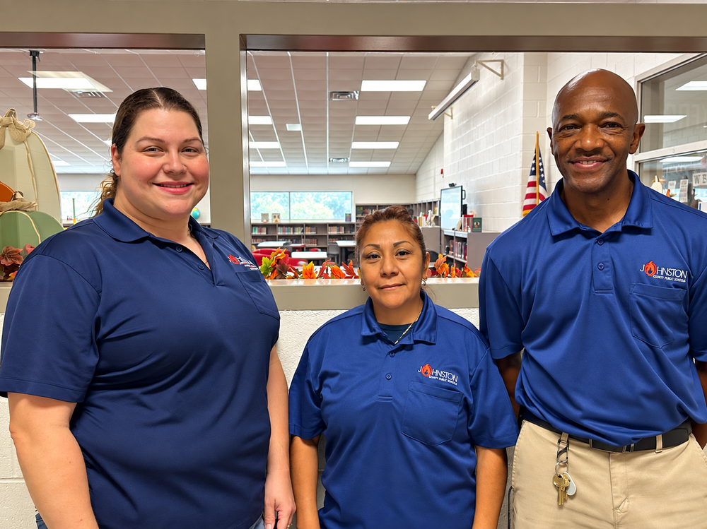 Picture of our 3 custodians L to R: Amanda Chestnut, Escamilla Enriquez, and Johnny price