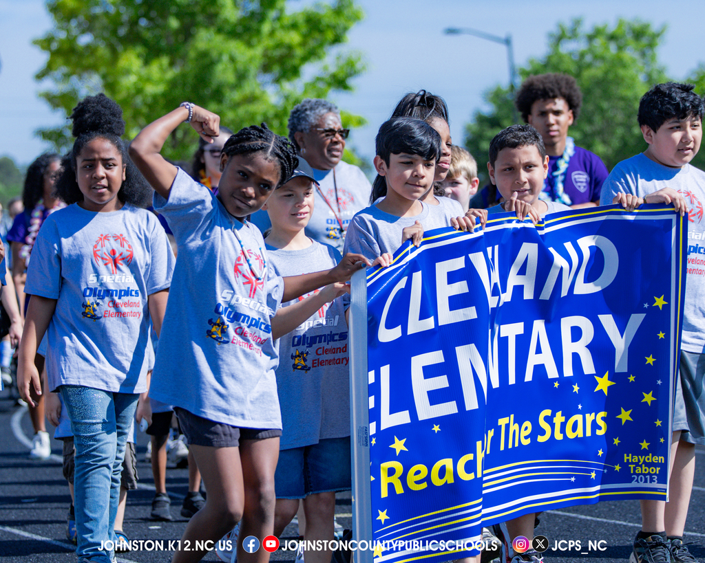 Cleveland Elementary students at the Special Olympics.