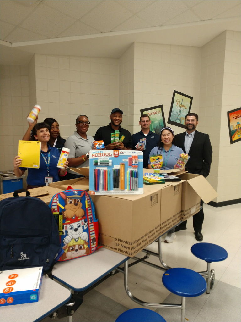 Mr. Igor and Novo Nordisk school supplies