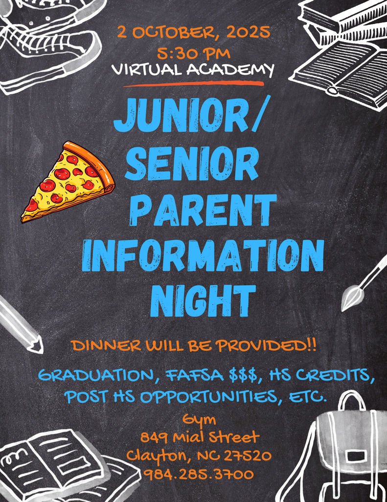 Junior/Senior Parent Information Night Oct. 2nd 