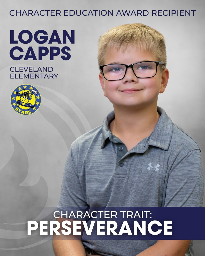 Logan Capps Character Education Award Recipient