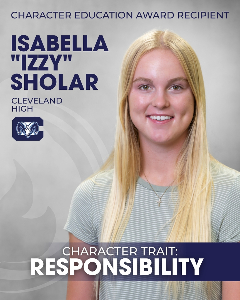 Isabella "Izzy" Sholar Character Education Award Recipient