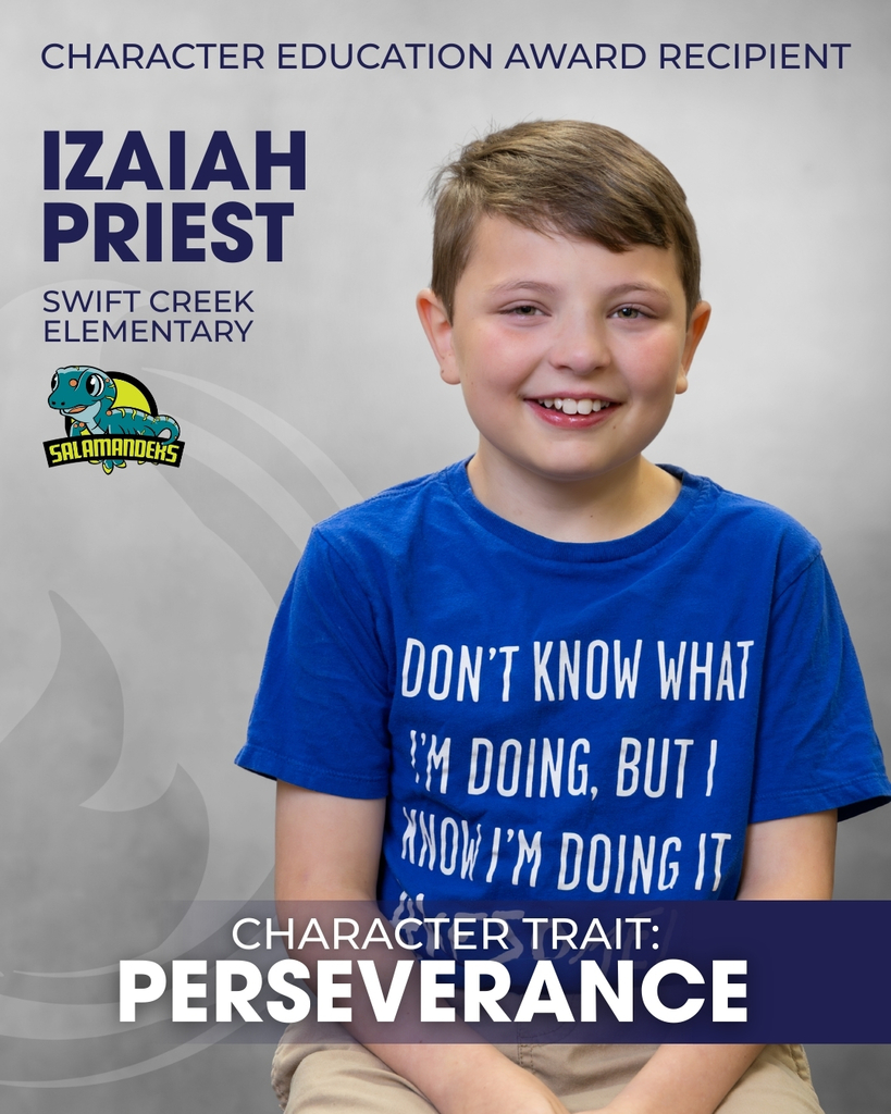 Izaiah Priest Character Education Award Recipient