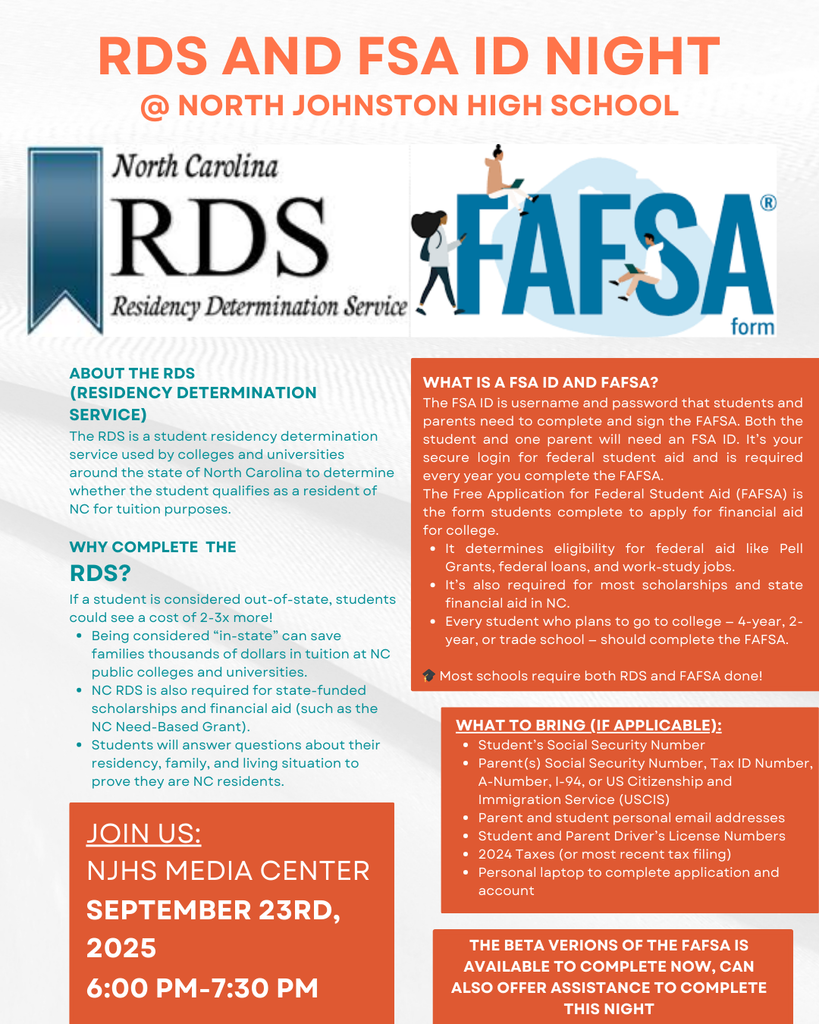 RDS and FSA ID Night; September 23, 2025; 6-7:30