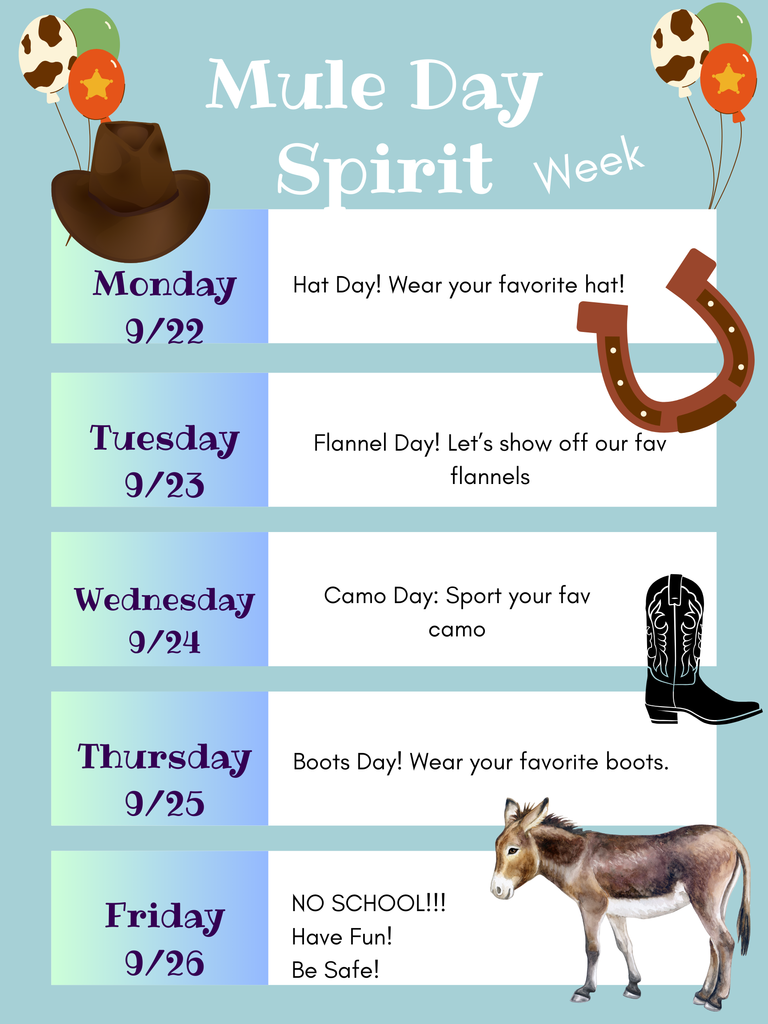 Mule Day Spirit Week