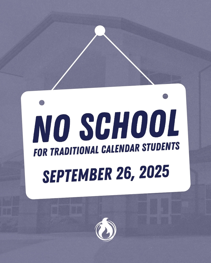No School for Traditional Calendar Students on September 26, 2025