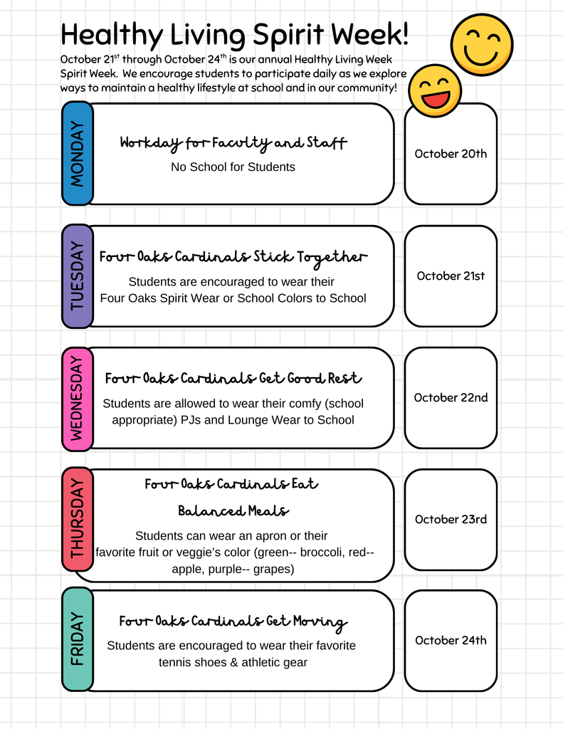 Helthy Living Spirit Week English