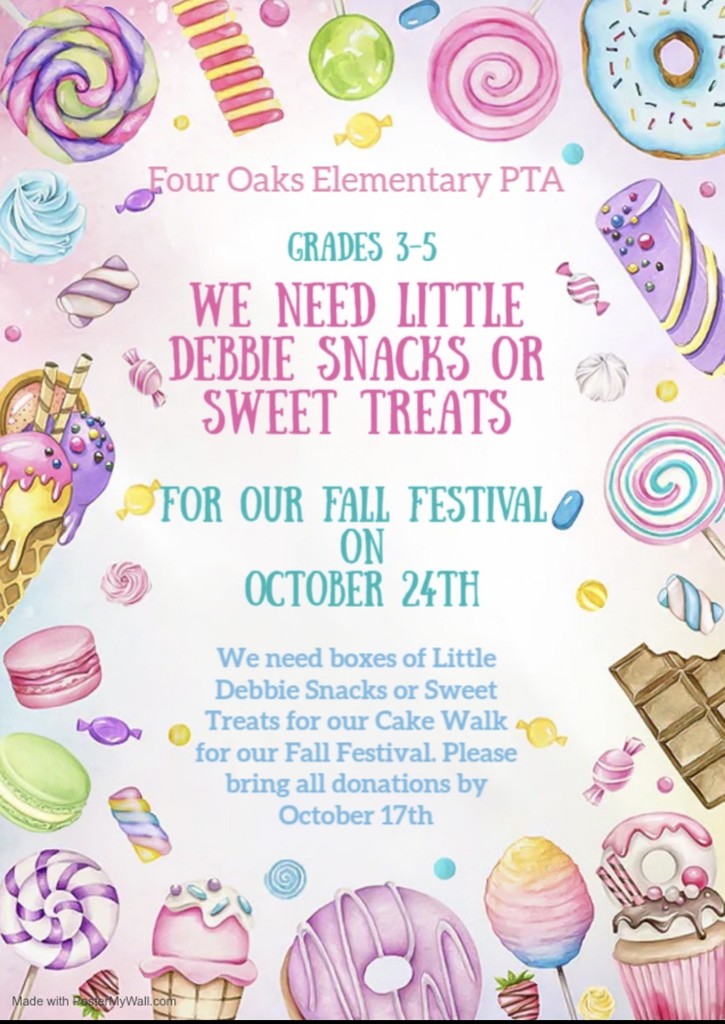 Sweet Treat Donations Needed for Fall Festival
