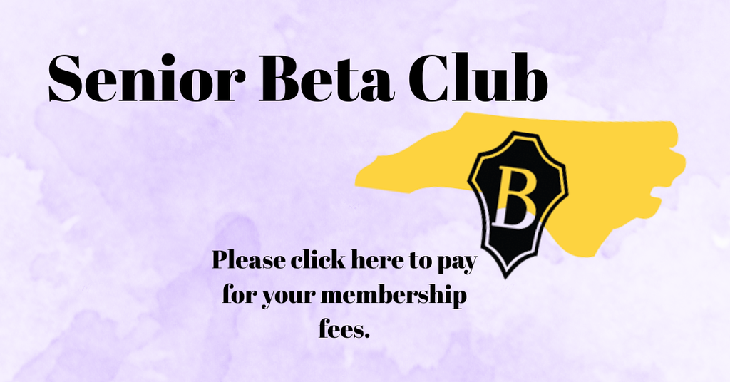 Senior Beta Club fees are due.