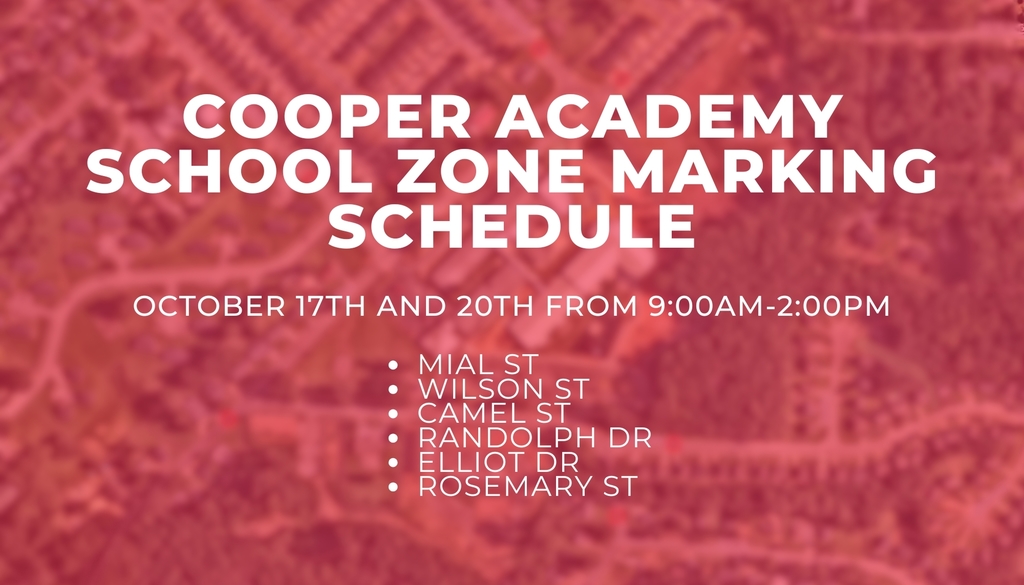 Cooper Academy School Zone Marking Schedule