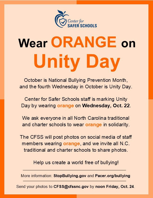 wear orange for unity day