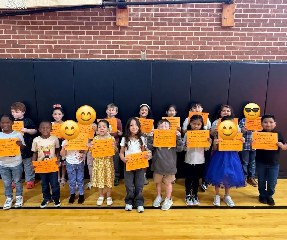 character award winners holding certificates