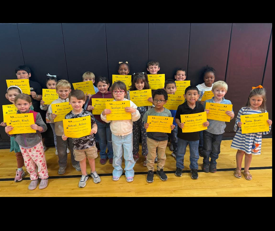 character award winners holding certificates