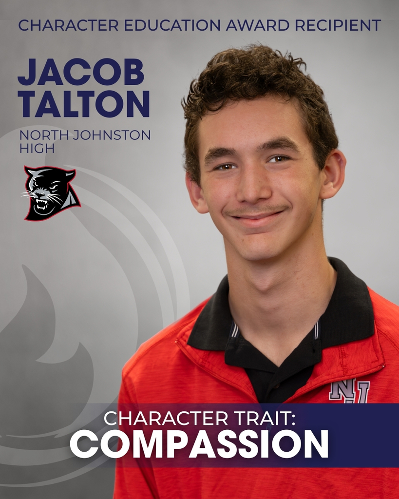 Character Education Award Recipient, Jacob Talton