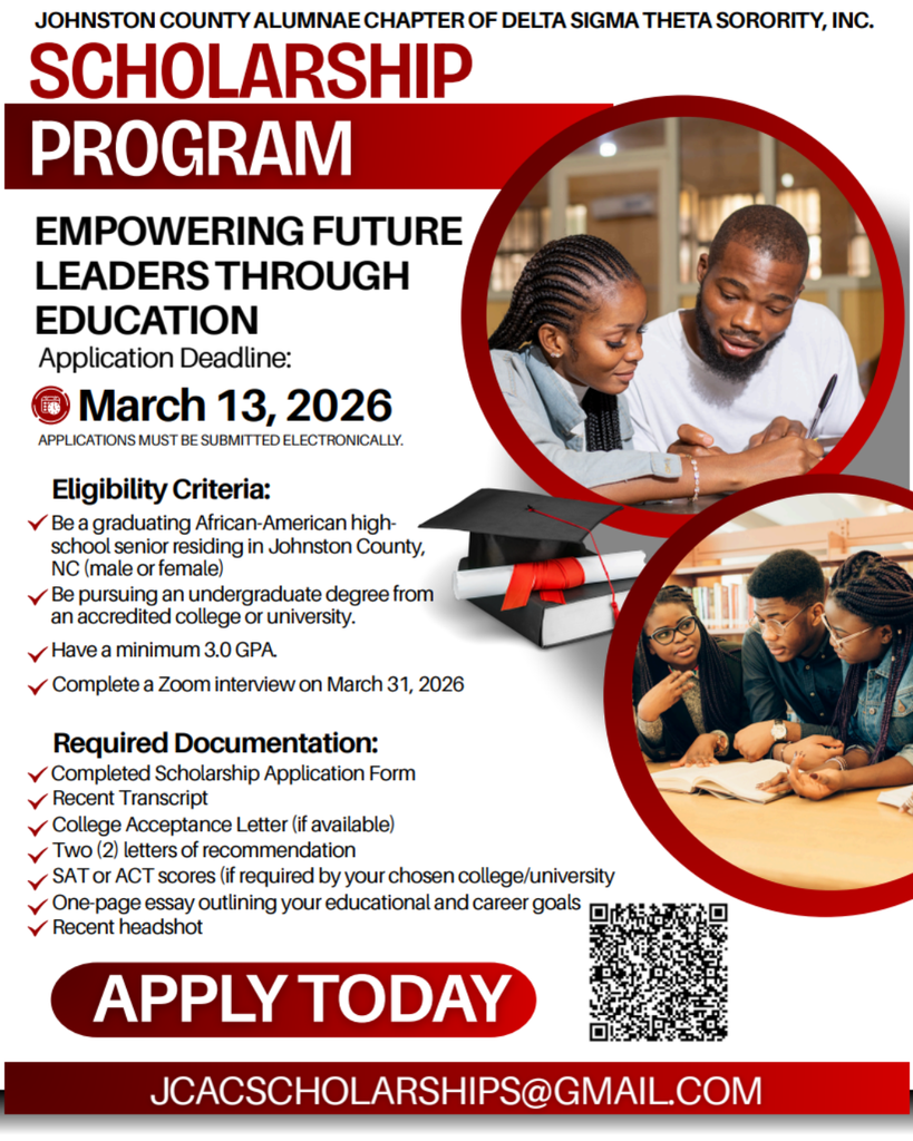 Scholarship program Application deadline March 13, 2026.  Apply today at JCACSCHOLARSHIPS@GMAIL.COM. 