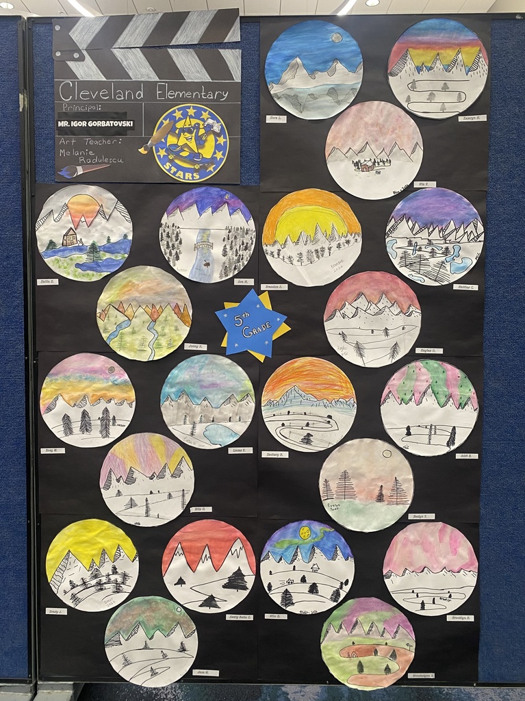 5th grade Art Showcase of Stars