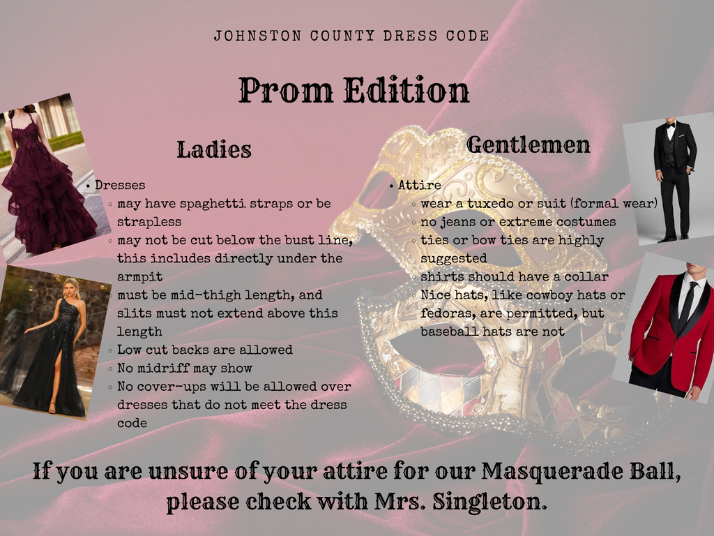 Prom Dress Code information