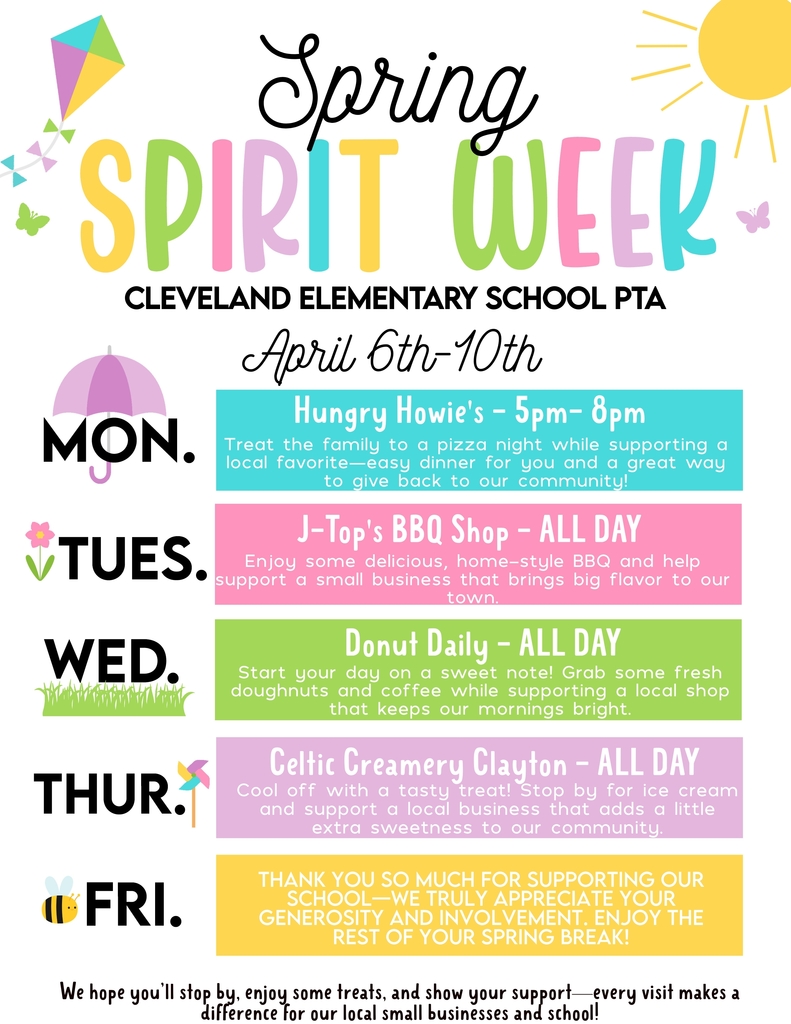 Spring Spirit Week Spirit Nights
