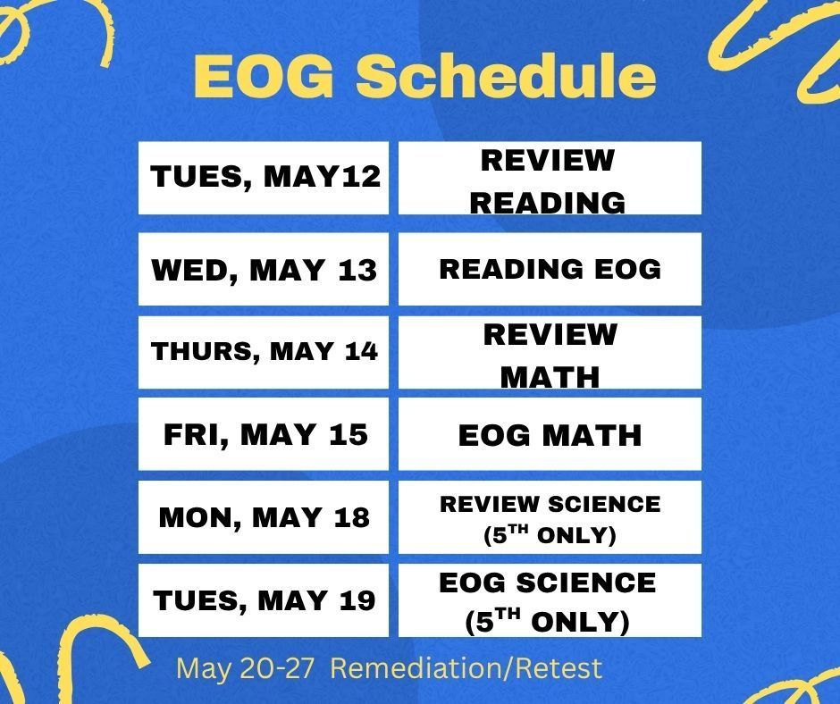 EOG Schedule