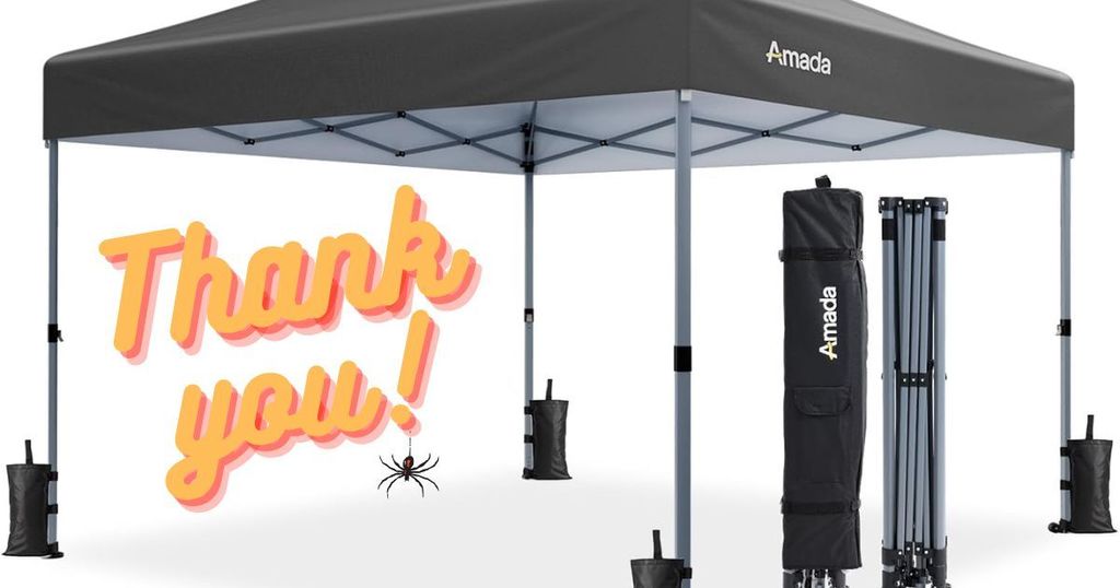 thank you post for a donated tent