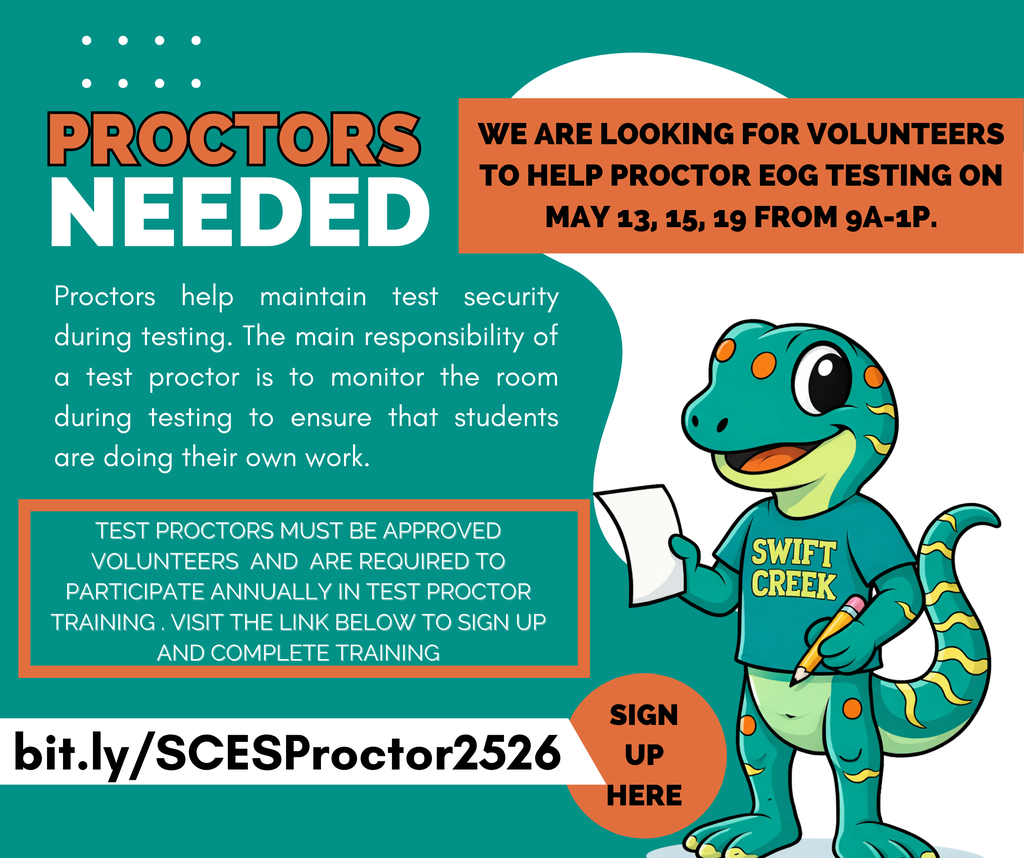 Proctors Needed for EOG Testing