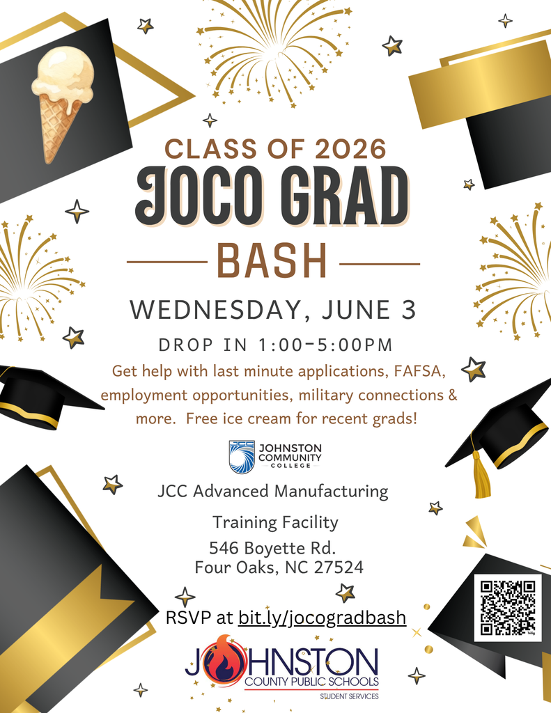 JOCO Grad Bash; Wednesday, June 3rd; 1-5; 546 Boyette Rd., Four Oaks, NC 27524