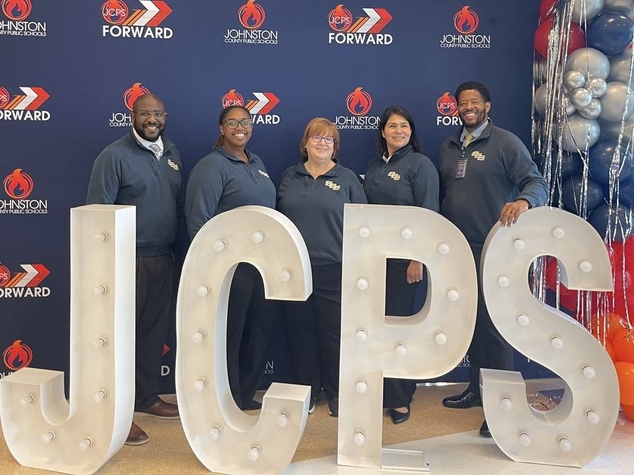SSS Administration (from left): Jonathan Anderson, Ra'Tasha Rouse, Ellen Ennis-Smith, Janlyn Simmons, and Principal Dr. Ewell