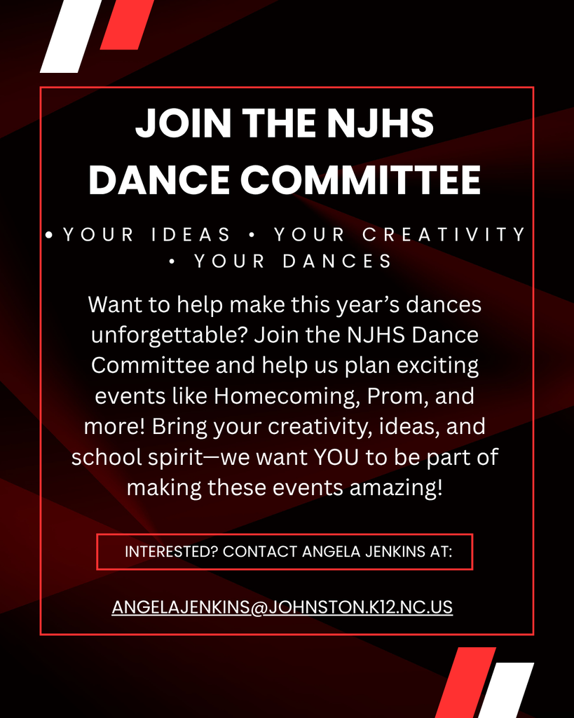 Join the NJHS Dance Committee; contact angelajenkins@johnston.k12.nc.us if you are interested