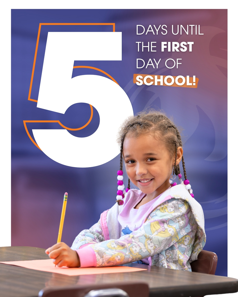 5 days until the first day of school