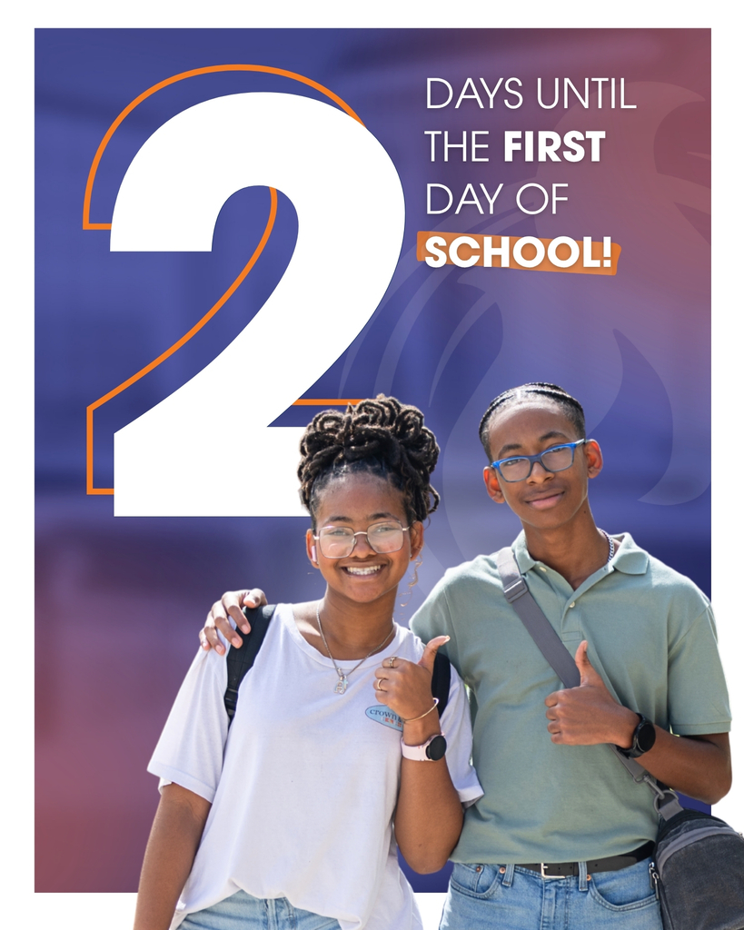 2 days left until the first day of school