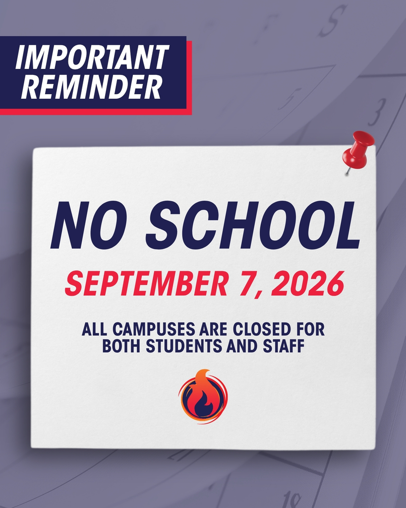 No School on September 7, 2026