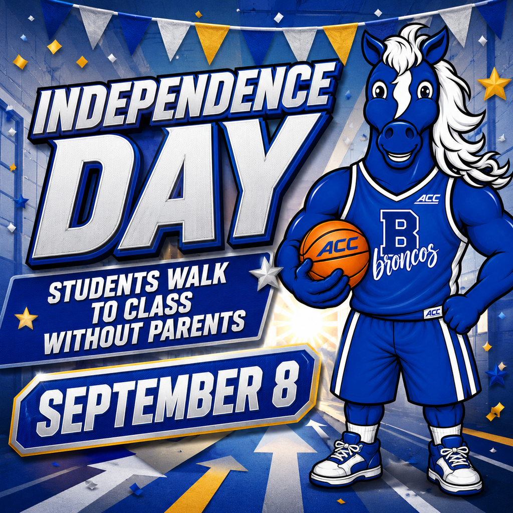 independence day sept 8th students walk themeselves to class