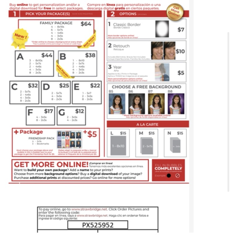 picture day form