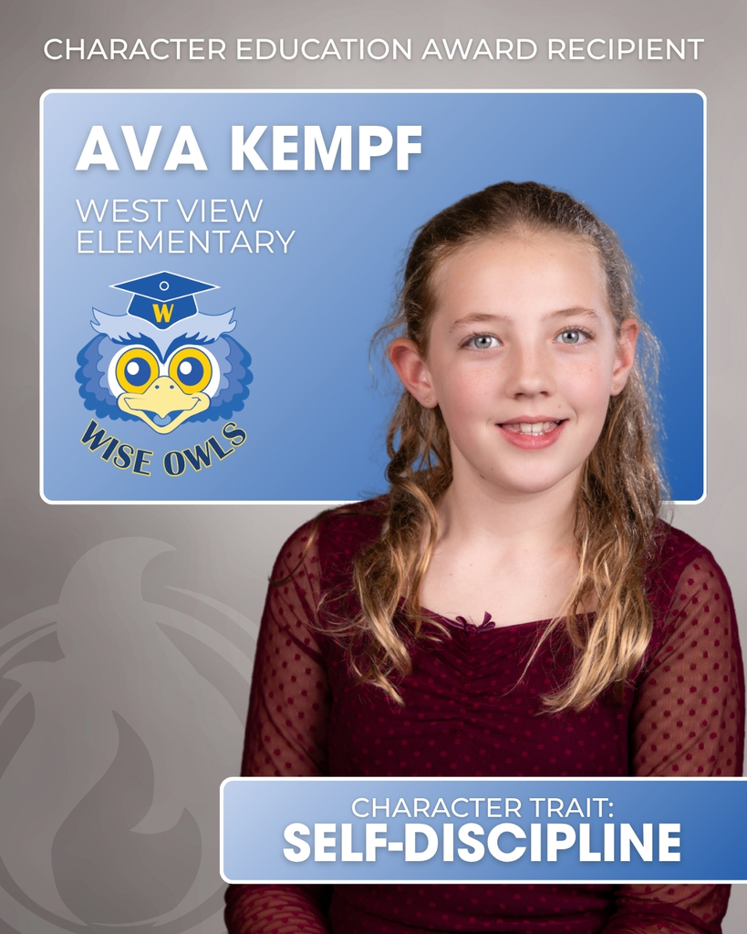 Ava Kempf Character Education Award Recipient
