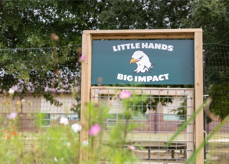 Garden sign at West Smithfield Elementary