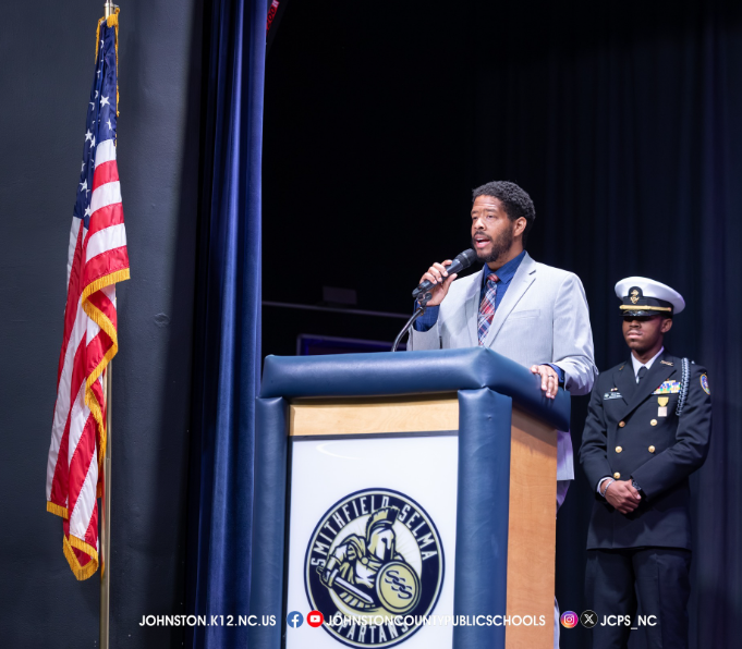 SSS Principal, Dr. Ewell opening the 9-11 Ceremony