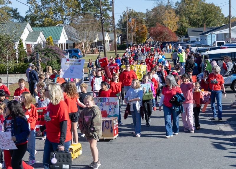 Red Ribbon Parade At Pine Level Elementary
