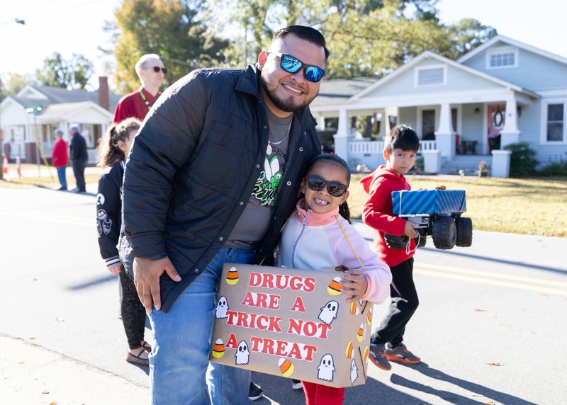 Red Ribbon Parade At Pine Level Elementary